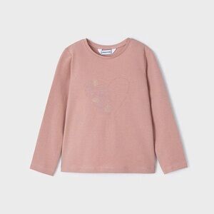 Size 8 Girls Mayoral Soft Pink Long Sleeve Tee